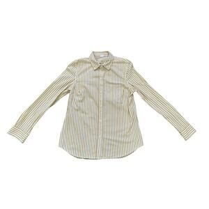 Excellent GAP Women's Yellow Striped Button Down Oxford FB Shirt Size XS